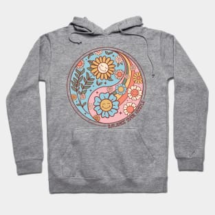 Balance Over Hustle Retro Yin Yang Hoodie